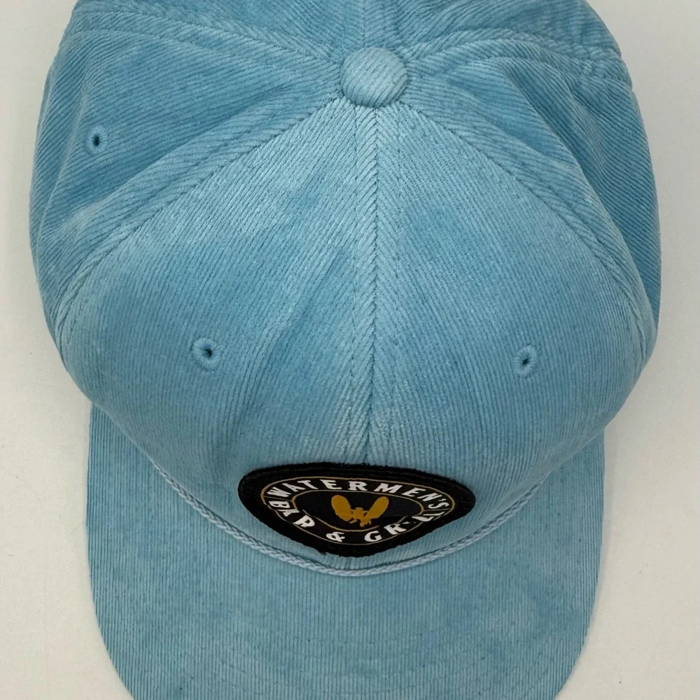 Waterman’s Bar & Grill (NC)You‎ Know Light Blue Corduroy Hat Cap Adjustable NWOT